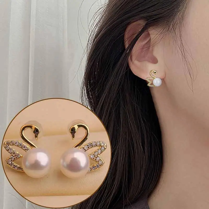 Orecchini in argento 925 con ago in argento moda coreana con cuore di cristallo per gioielli da donna 2025 Trending Nuovi orecchini a cerchio da donna di lusso Brincos