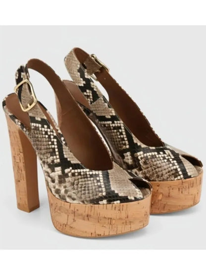 Sandali estivi da donna con tacco alto e suola spessa, sandali trasparenti alla moda per taglie forti da donna 34-44.