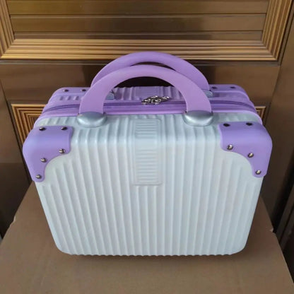 Mini valigia da viaggio leggera da 14 pollici Scatola per cosmetici Organizzatore per bagagli a mano impermeabile Custodia per trucco Piccola custodia da imbarco protettiva