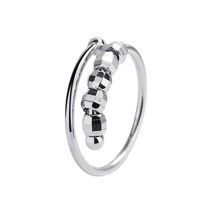 Anelli di ansia punk per donna uomo spirale Fidget perline anello gioielli di tendenza piacevole ruota liberamente anello in acciaio inossidabile antistress regalo