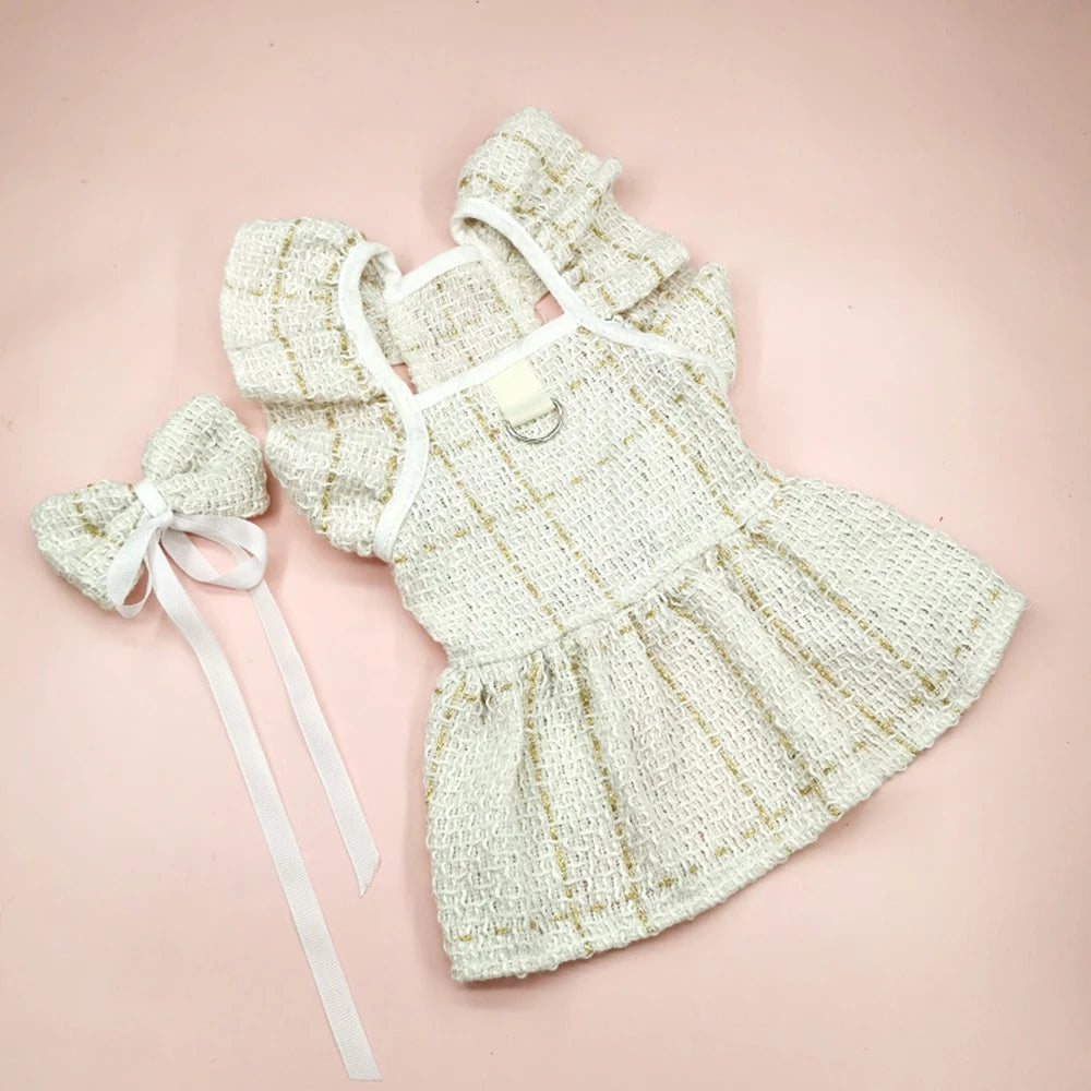 Pet Princess Style Dress nero bianco cane gatto gonna estate comoda gonna a fiocco per cani di piccola e media taglia forniture per animali domestici