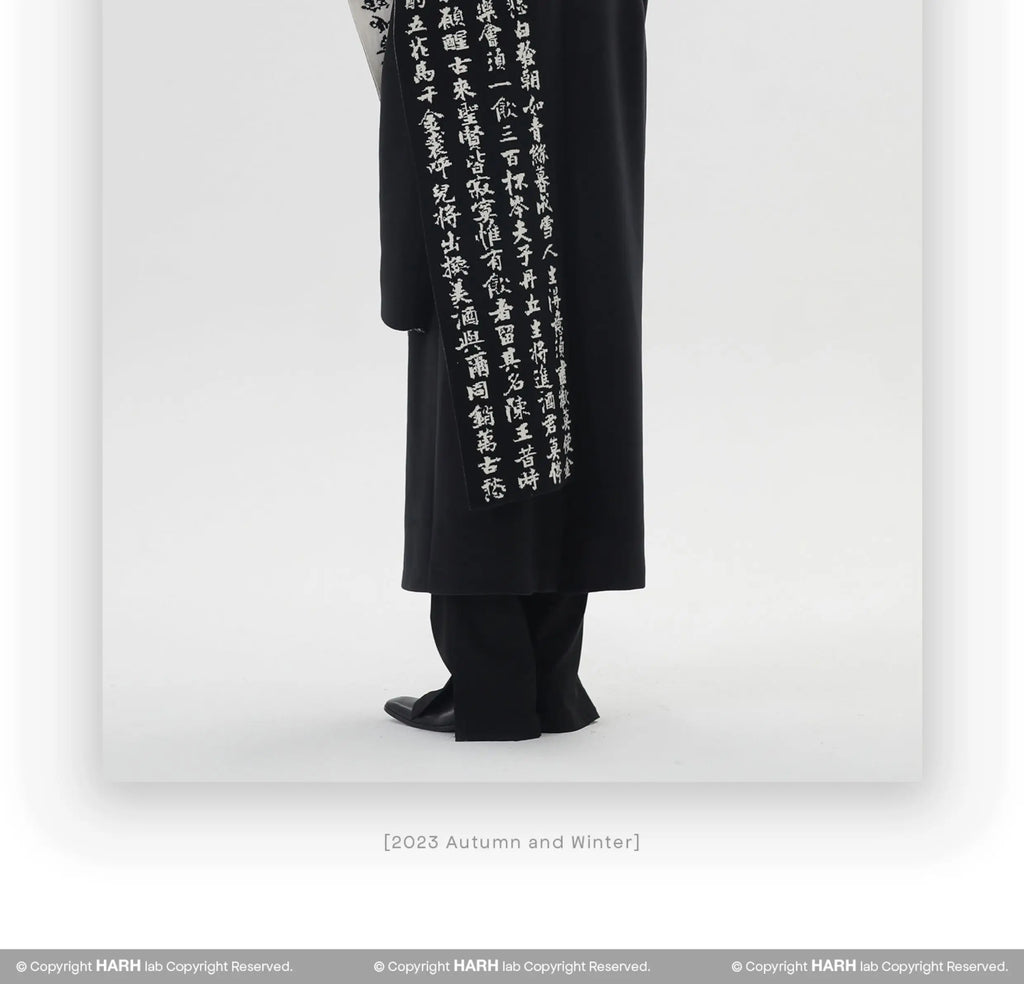 Sciarpa in pelliccia di coniglio sintetica con calligrafia di poesie in stile cinese Inverno Uomo Donna Scaldacollo a doppia faccia bianco nero caldo