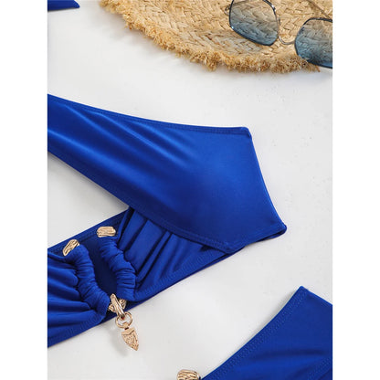 Bikini a vita alta con cut-out e allacciatura al collo da donna 2026 - Set due pezzi imbottito V6256