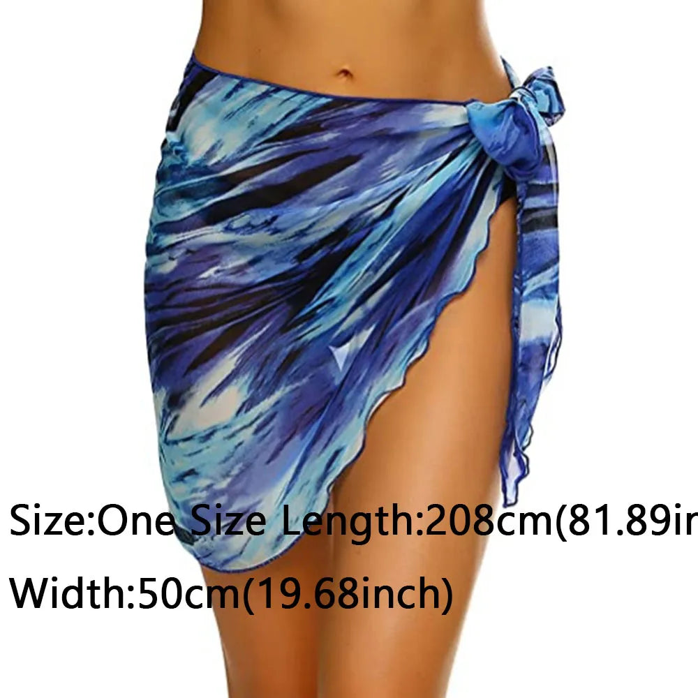 Chiffon Womens Sarongs Wrap gonna Coverups Wrap Sheer Chiffon costume da bagno sciarpa Cover Short sarong Beach Short Cover Beach Bikini