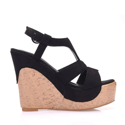 Sandali con plateau Summer Fashion Women Bohemia Style tacco alto bocca di pesce Peep Toe zeppe scarpe per le donne Sandalias De Mujer