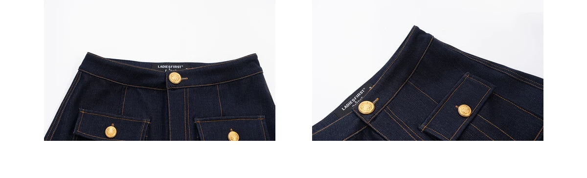 Shorts in denim a vita alta Y2K blu scuro americano da donna, moda primavera estate 2026, stile hip-hop goth casual slim