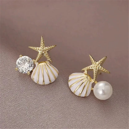 Nuovi orecchini a bottone in argento antico con personalità di conchiglia stereo gotica per uomo donna Ognissanti gioielli punk regalo accessorio per le vacanze