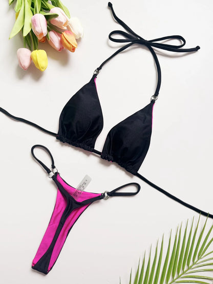 Sexy Bikinis 2024 Damen-Badeanzug Bademode Brasilianisches Bikini-Set Biquini Damen-Badeanzüge Bandeau Schwarze Strandmode