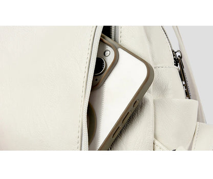 Zaini in pelle da donna Borsa da petto femminile con cerniera Zaino da viaggio Zaino da donna Mochilas Borse da scuola per ragazze adolescenti Sac A Dos