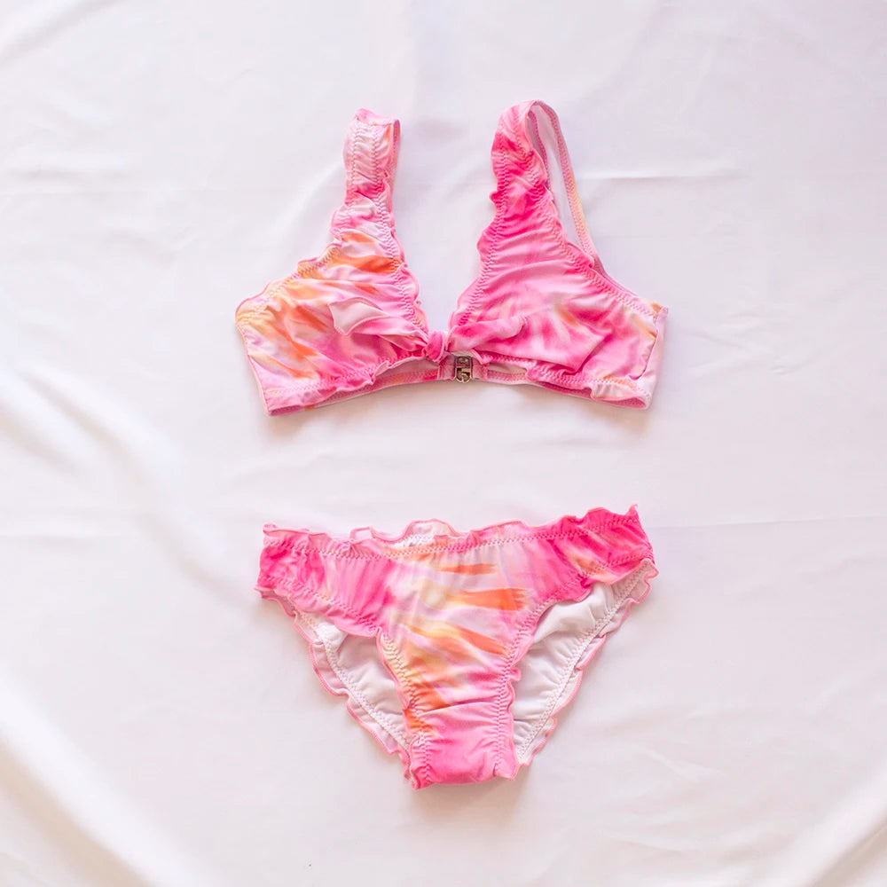 Gradient Kids Mädchen Bikini Set 2026 Batik Mädchen Kinder Bademode Schwimmanzug Sommer Kinder Biquini Infantil Badeanzug A244