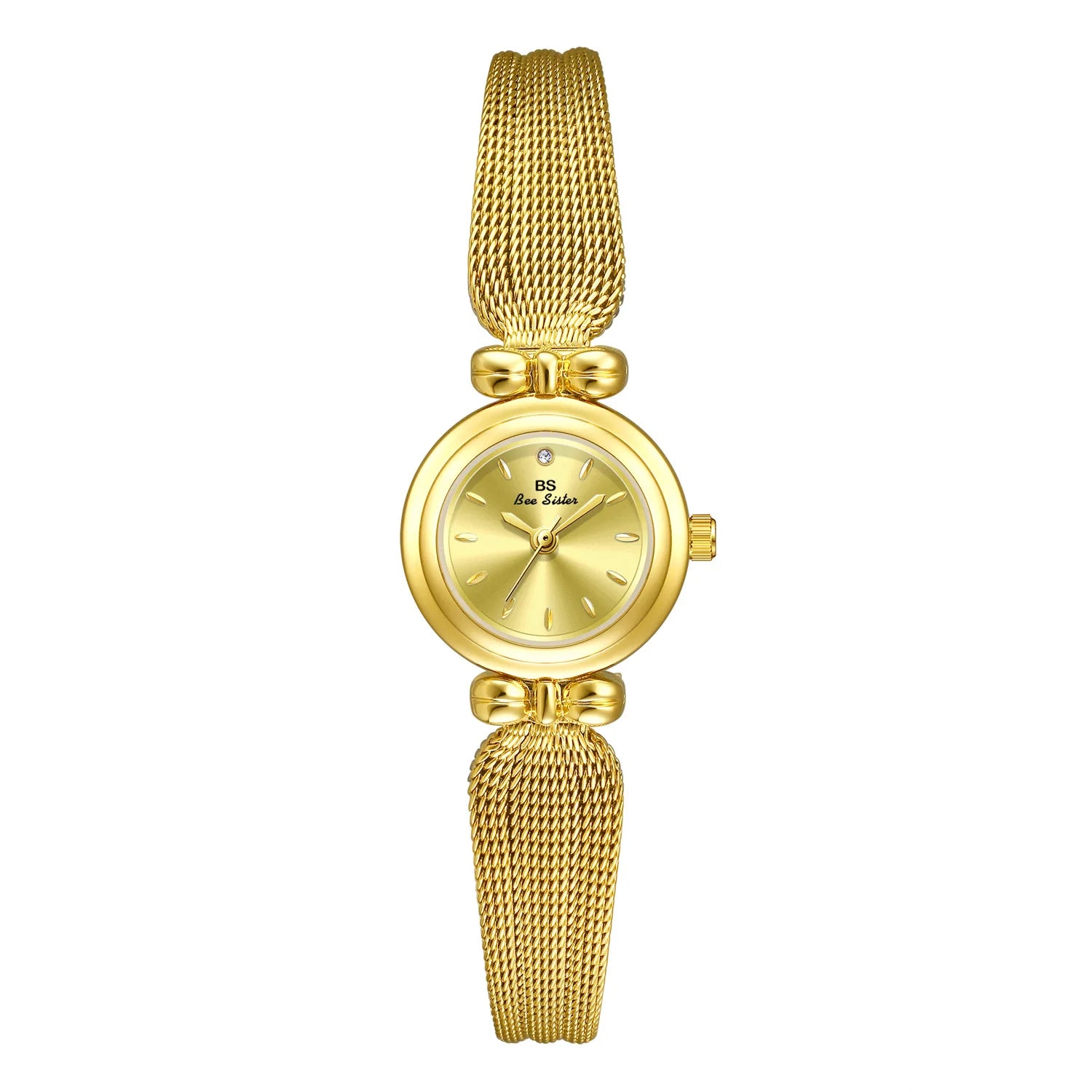 Novità in orologi da donna 2025 Orologio piccolo di lusso vintage dorato per donna Orologio da polso al quarzo in oro moda originale