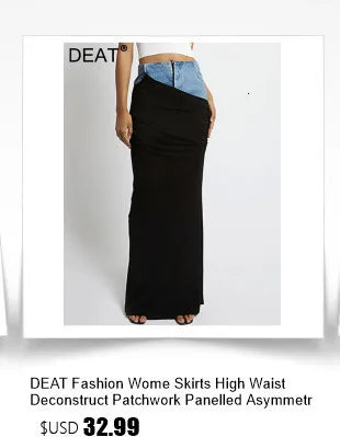 DEAT Moda Grigio Hot Drilling Spaghetti Strap Dress Donna Slim Fit Backless Pieghe Split Abiti lunghi fino al pavimento Nuova marea 7AB8510