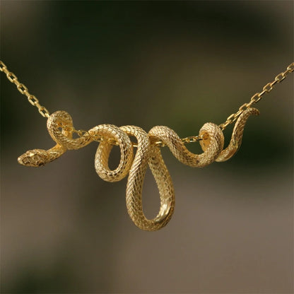 Nuova collana con ciondolo serpente originalità punk avvolgimento colore argento unico uomo donna gioielli hiphop dichiarazione serpente girocollo regali