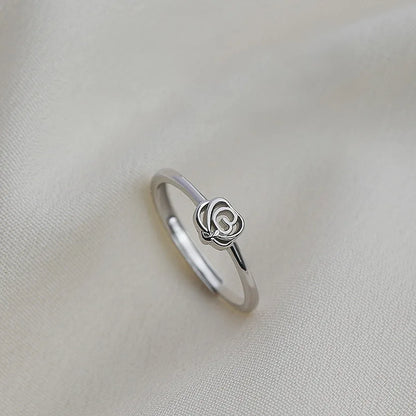 Anelli di apertura del fiore di zircone di lusso per le donne Cubic Zirconia Rosa Fiore di ciliegio Tulipano Anello da dito regolabile Gioielli da sposa