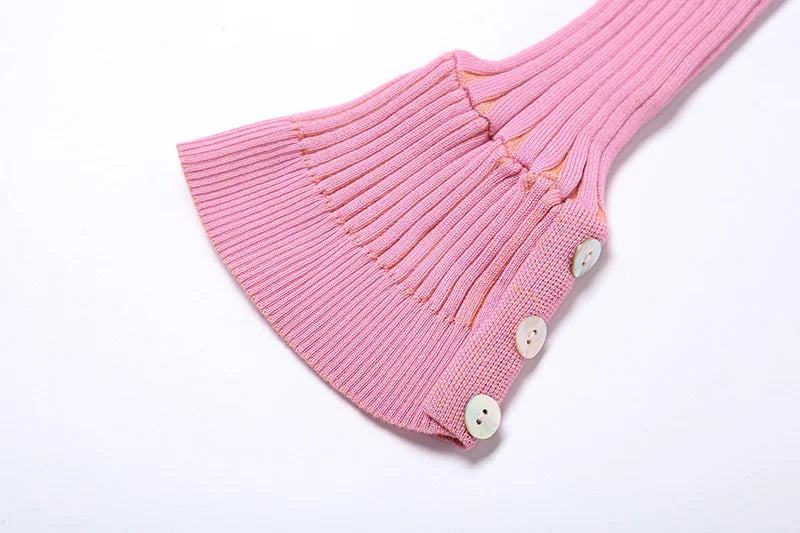 Autunno Inverno Moda Irregolare Rosa Maglioni Per Le Donne 2026 Nuovo Streetwear Rimovibile Manica Lunga Monopetto Cardigan Magliette E Camicette