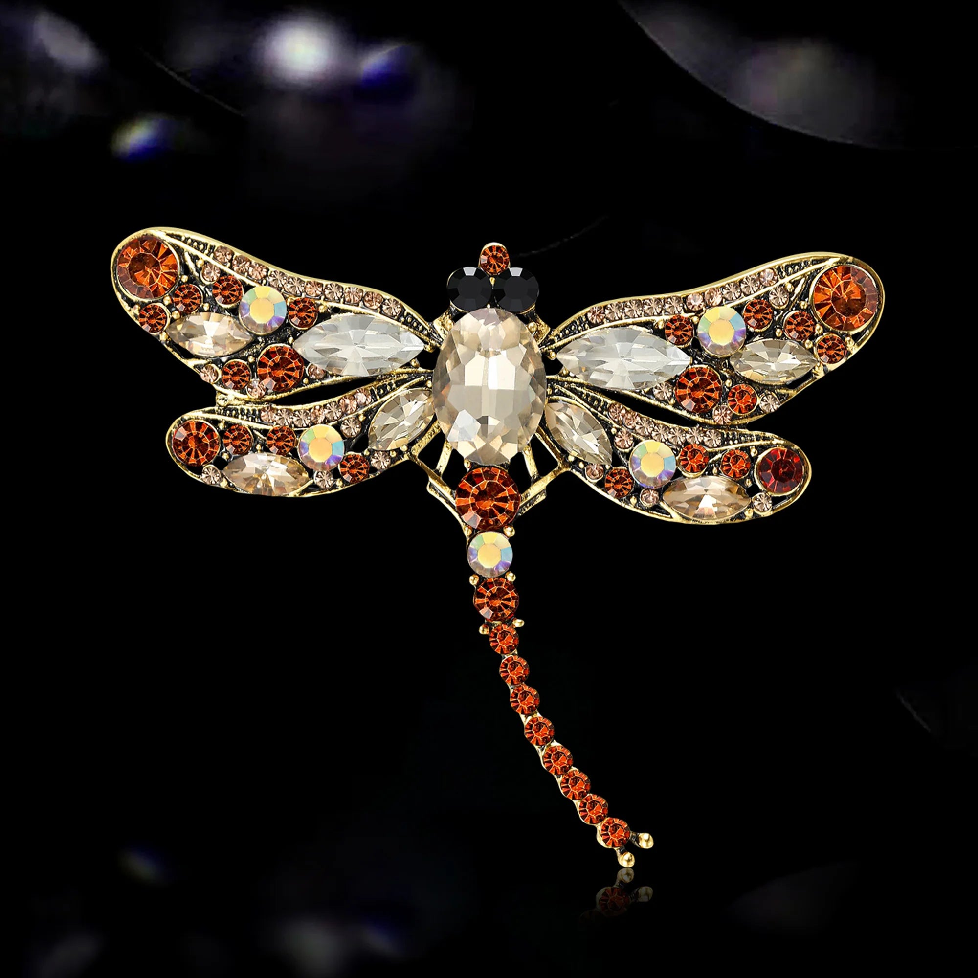 Spille a Forma di Libellula con Strass alla Moda per Donne e Unisex, Distintivi a Forma di Insetti, Accessori per Ufficio, Feste, Zaini, Regali, Gioielli