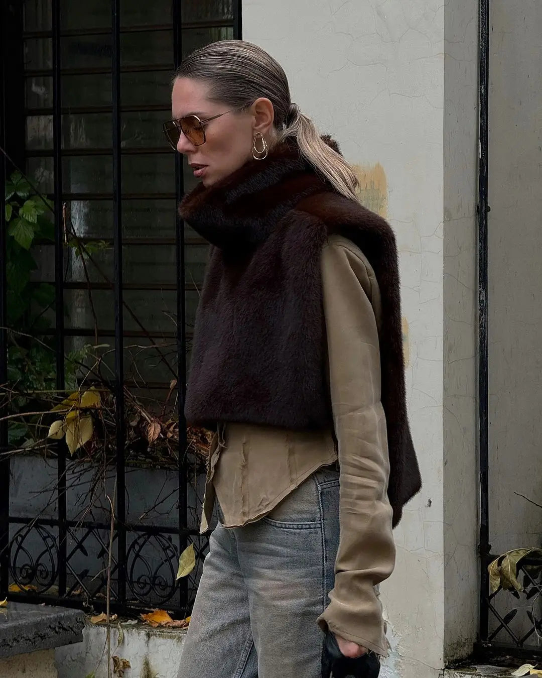 Pullover lavorati a maglia a collo alto scozzese da donna Chic manica lunga maglione corto caldo allentato Lady Autunno Inverno Pendolarismo Maglieria da strada