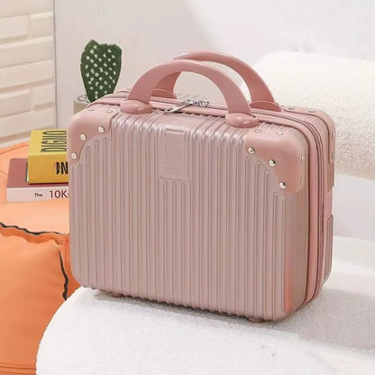 Mini valigia da viaggio leggera da 14 pollici Scatola per cosmetici Organizzatore per bagagli a mano impermeabile Custodia per trucco Piccola custodia da imbarco protettiva