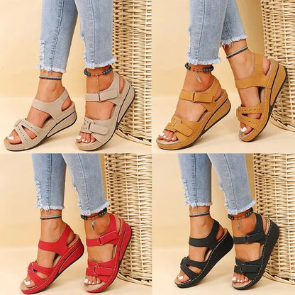 Sandali con zeppa estivi per donna 2023 scarpe da spiaggia antiscivolo di nuova moda donna piattaforma Casual leggera Sandalias Mujer Plus Size