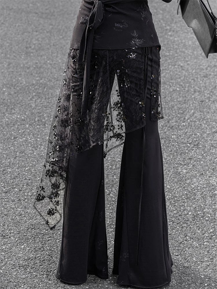Harajuku Donne Fata Garza Glitter Gonne Vedere Attraverso La Fasciatura Irregolare Gonna Vintage Grunge Alla Moda Mujer Faldas Y2k Estetica
