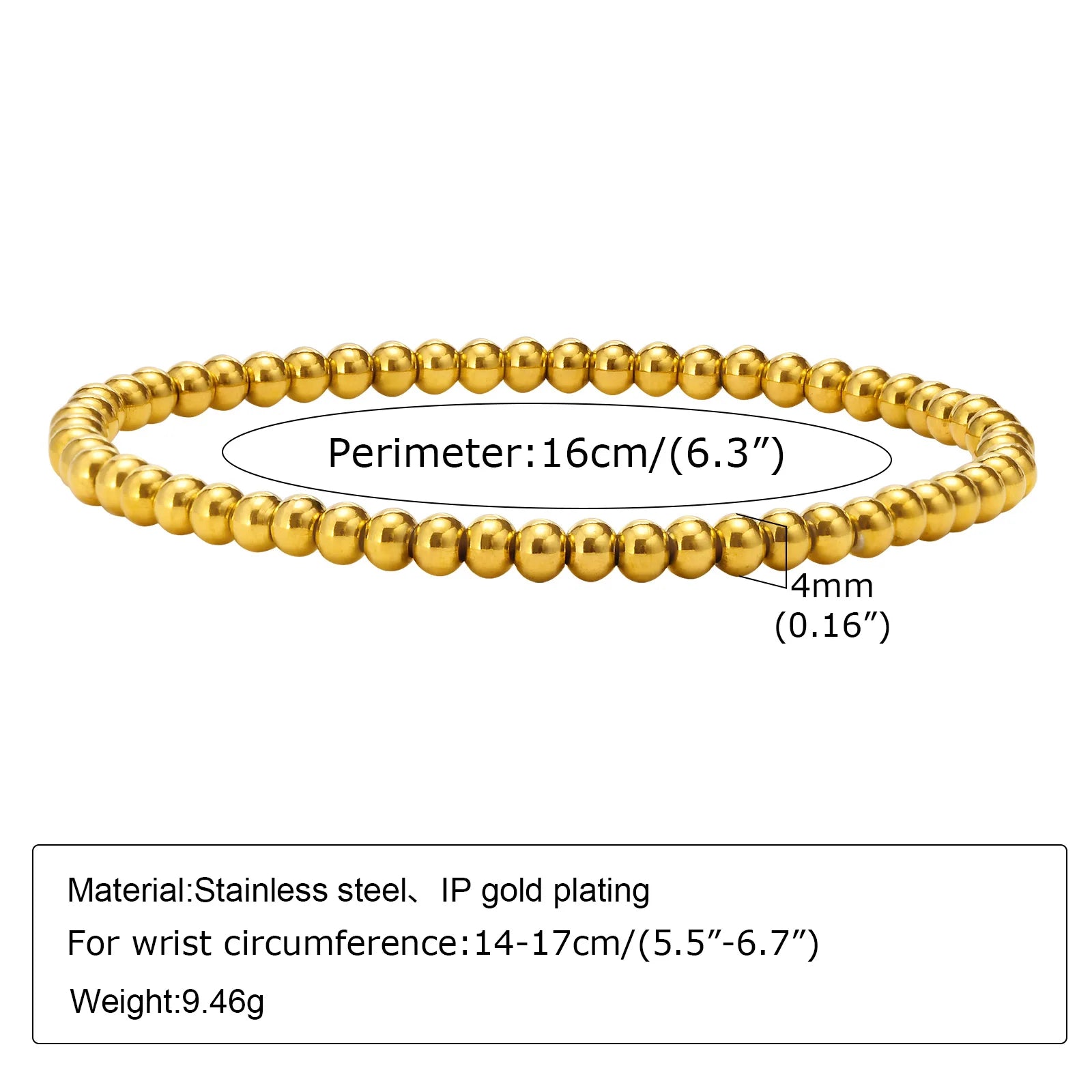 Bracciale in Acciaio Inossidabile Placcato Oro, Non Ossida, Impilabile per Donne, Sottile Catena a Spina di Pesce, Gioiello Impermeabile, Regalo