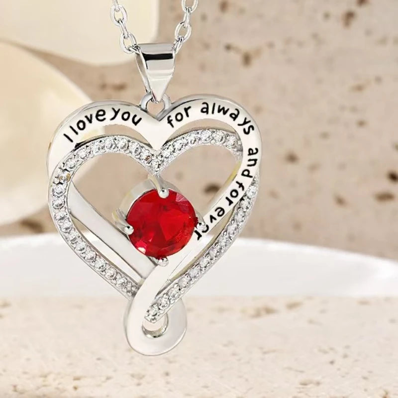 Collana con ciondolo a forma di cuore in stile elegante, design cavo, regalo per la festa della mamma, adatto ai migliori amici senza scatola