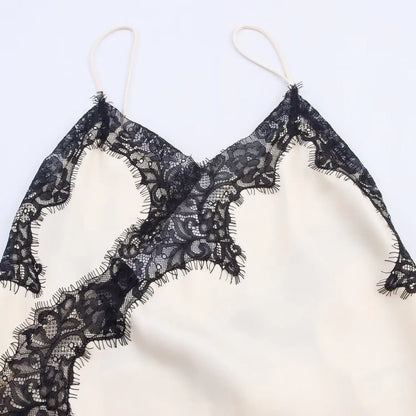 Abito da donna sexy con scollo a V in pizzo, elegante, con collo all'americana e orlo asimmetrico, nuova moda estate 2026, per feste e spiaggia