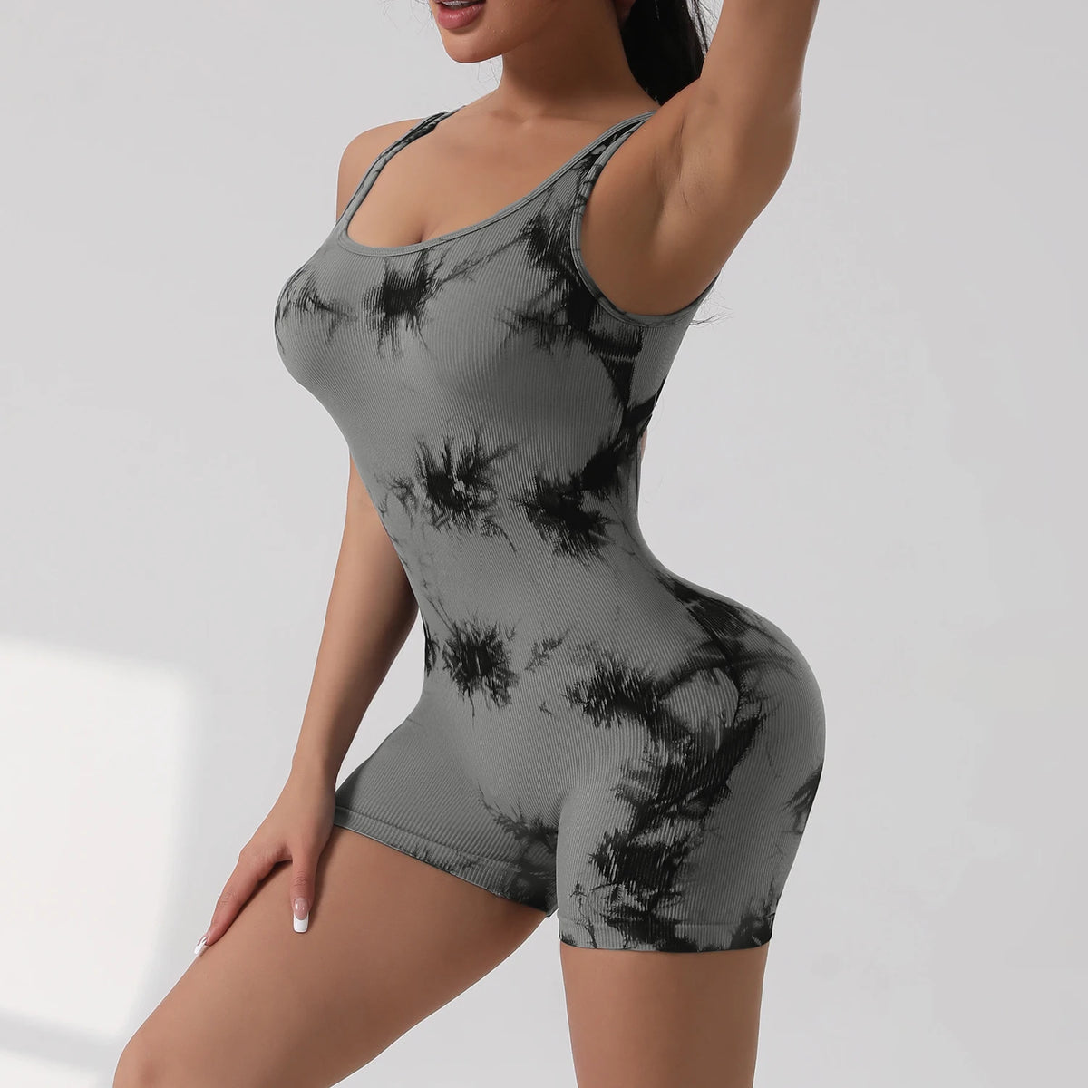 Tuta Sportiva Sexy con Schiena a V e Arricciatura, Senza Maniche, per Donna, Abbigliamento Casual e da Yoga