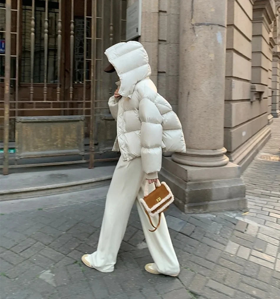 Parka invernale imbottito in cotone, cappotto da donna, giacca con cappuccio, capospalla in cotone spesso, cappotto caldo da donna, abbigliamento femminile