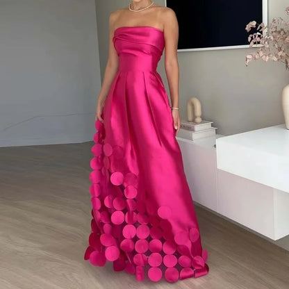 Sexy elegante con spalle scoperte in raso impiombato scava fuori vestito da partito estate delle donne backless rosso chic banchetto abiti da sera 2025 nuovo