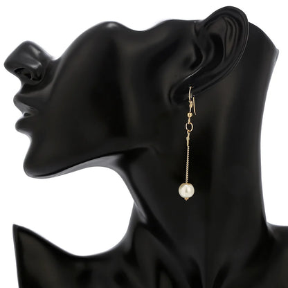 4 pezzi di collana color oro, orecchini, bracciale, set da donna, elegante collezione di perle d'imitazione, gioielli con nappa temperamento
