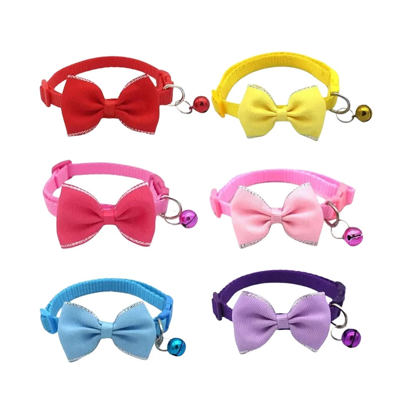 Collari per animali domestici nuovi collari per campane con fiocco per animali domestici collari per gatti carini forniture per animali domestici strumento per vestire animali domestici regolabile multicolore accessori per an
