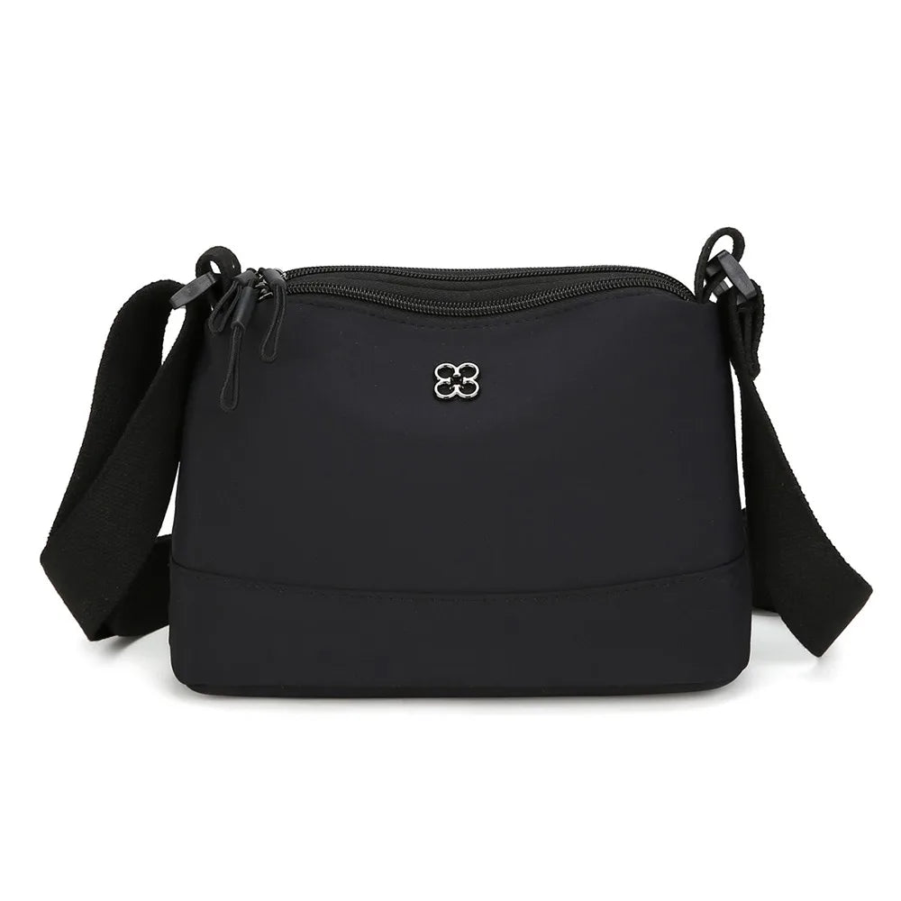 Nuova borsa a tracolla da donna in tessuto di nylon morbido Tasche multiple Borsa stile casual Borse a tracolla in tinta unita per ragazze
