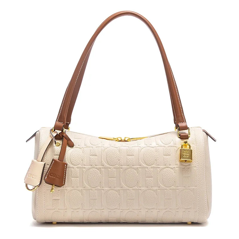 CH Borsa Boston da donna Autunno Inverno Nuova collezione Borse a tracolla con texture design a lettera