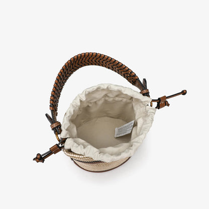 Borsa a secchiello in paglia di moda Borse da donna in tessuto Borse a tracolla con pannelli firmati Borse a tracolla piccole da spiaggia estive casual sac