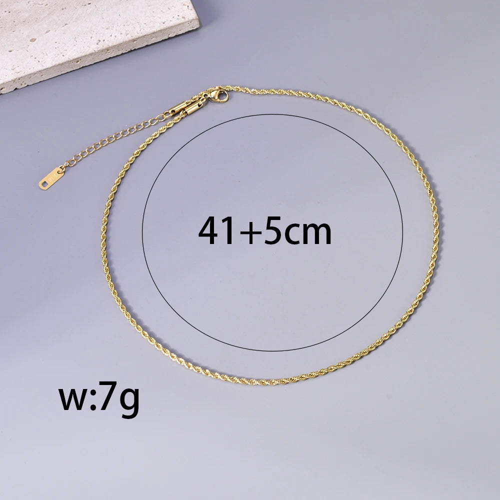 Collana fai da te in oro transfrontaliero, catena in osso di serpente in acciaio inossidabile, catena di serpente rotonda, accessori di gioielli