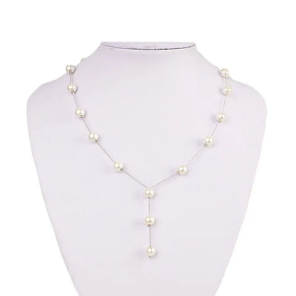 4 pezzi di collana color oro, orecchini, bracciale, set da donna, elegante collezione di perle d'imitazione, gioielli con nappa temperamento