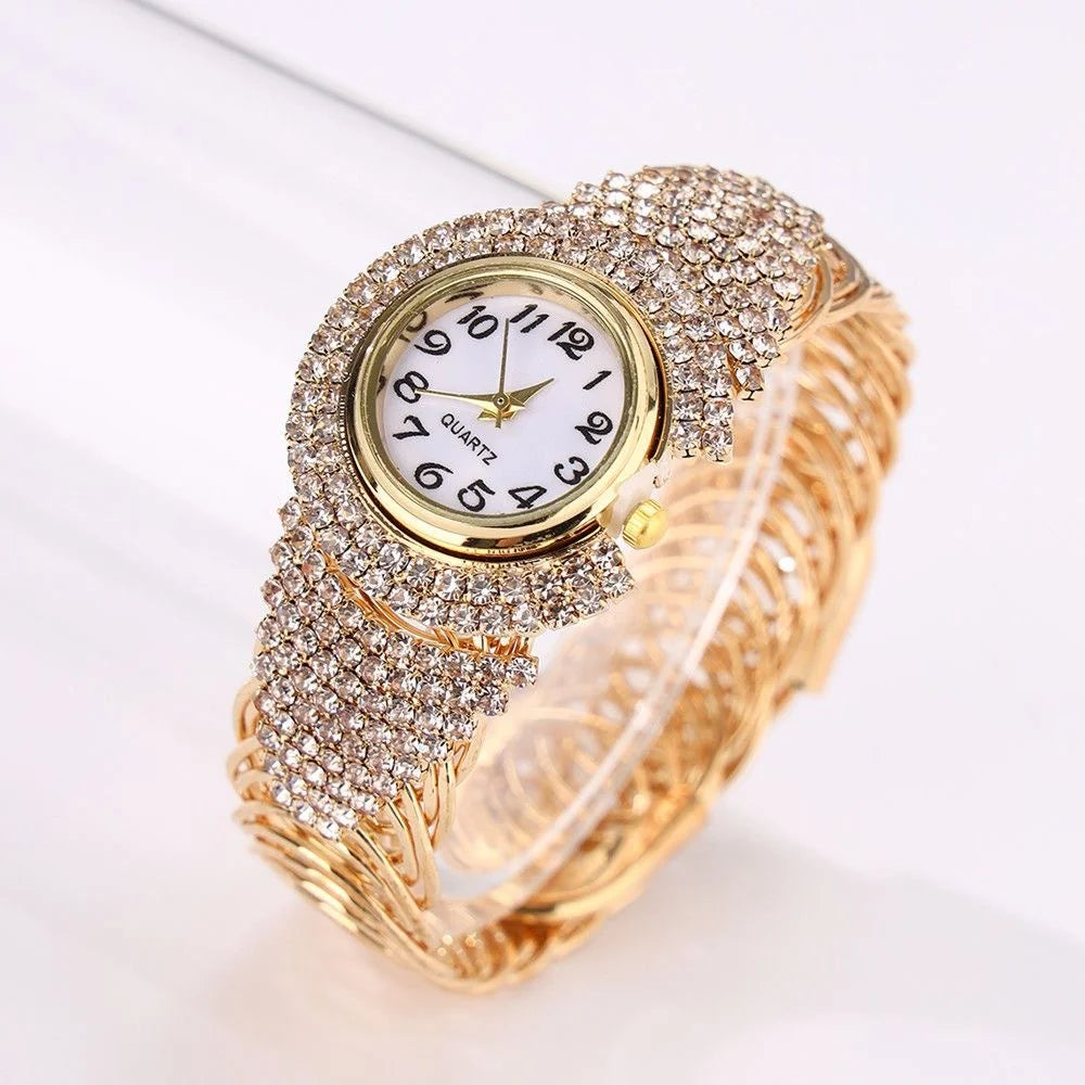 Orologi da donna con diamanti Orologio in oro Orologi da polso da donna Orologi da polso da donna con strass di marca di lusso Relogio femminile