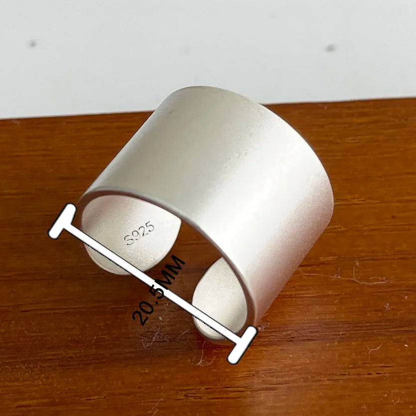 Anelli in argento sterling 925 per le donne Gioielleria raffinata geometrica Anello ampio scintillante regolabile per il regalo di compleanno della festa