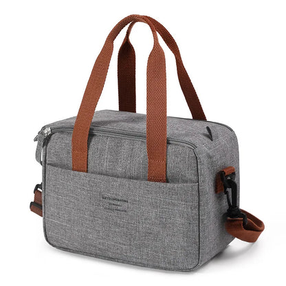 Borsa da pranzo portatile per donna OL Borsa da pranzo termica isolata Tote Cooler Borsa Bento impermeabile Borse a tracolla per alimenti da ufficio