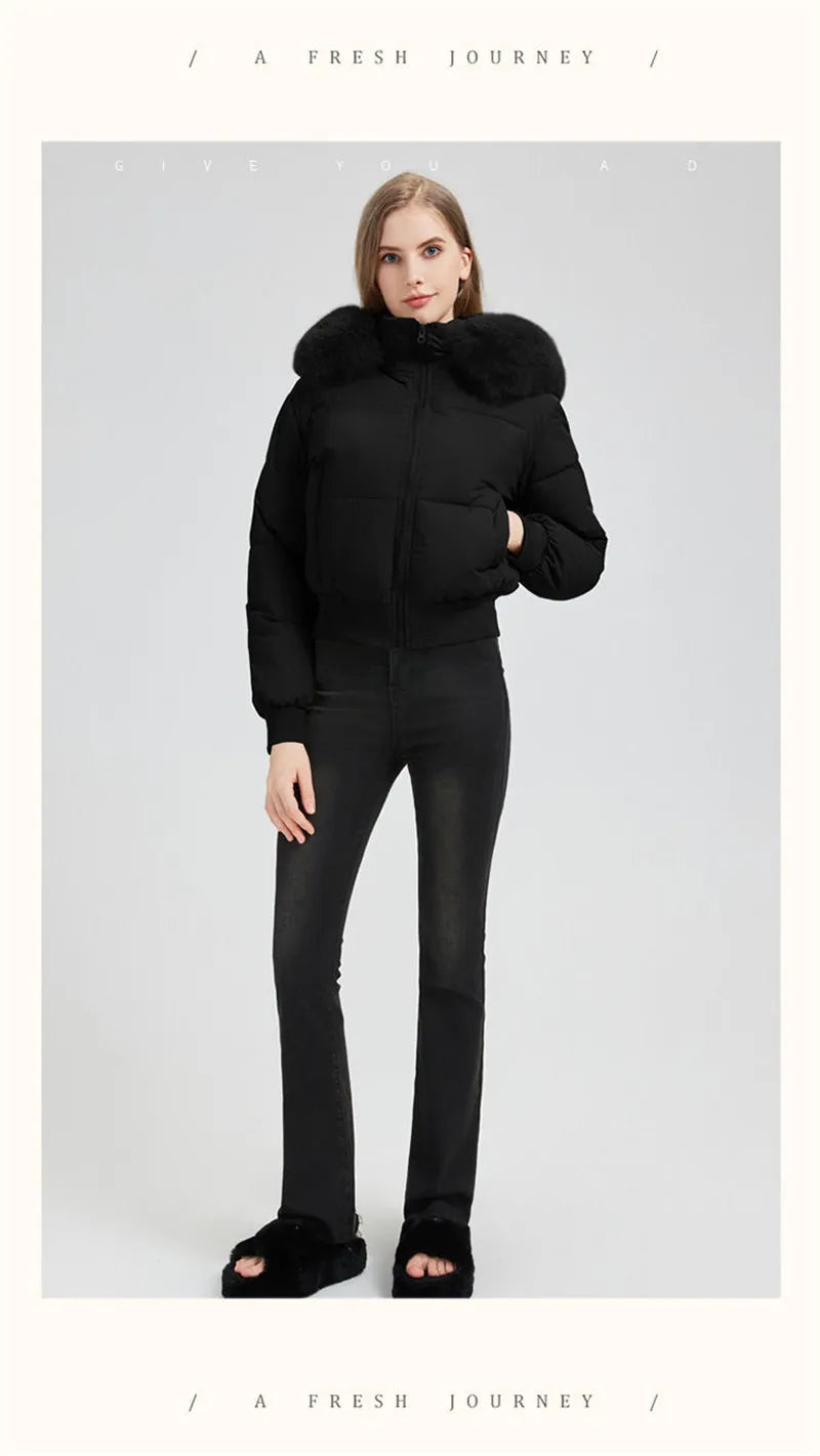 Inverno 2026 Nuova Giacca Corta Imbottita in Cotone Stile Europeo Americano da Donna, Giacca Corta alla Moda e Comoda da Indossare sopra gli Abiti