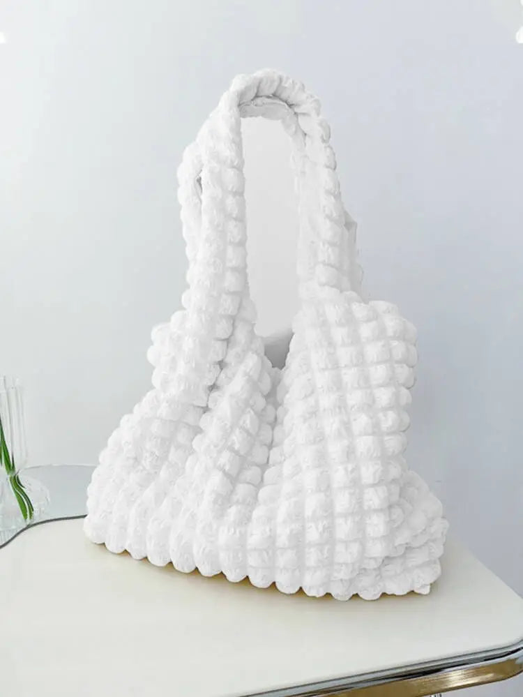 Yogodlns Borsa a nuvola pieghettata estiva Borsa a tracolla femminile di grande capacità color caramello Borse Shopping Borsa per ragazze Tote Bolsas