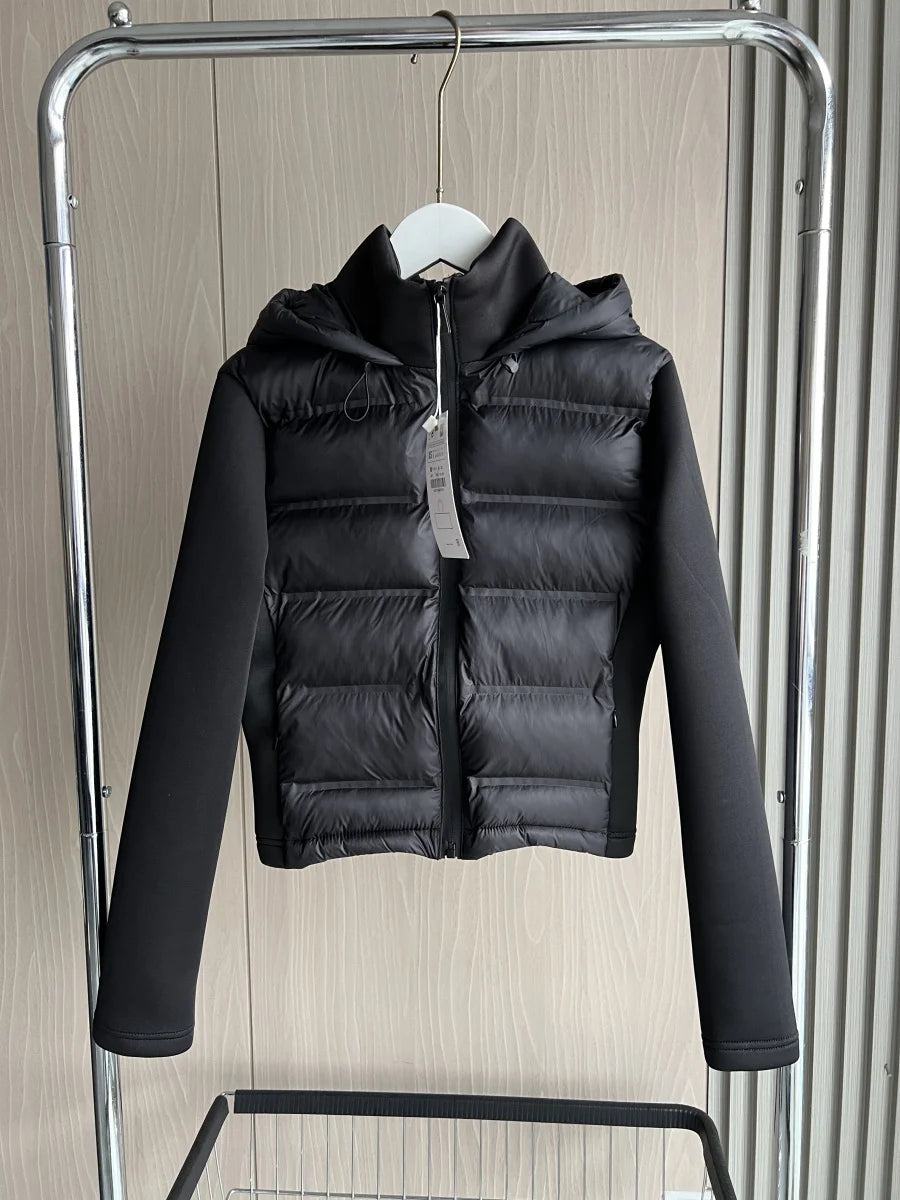 Piumino caldo leggero da donna nuovo arrivo invernale 2025 con maniche lunghe e cappotto sportivo con cappuccio con cerniera 4391742
