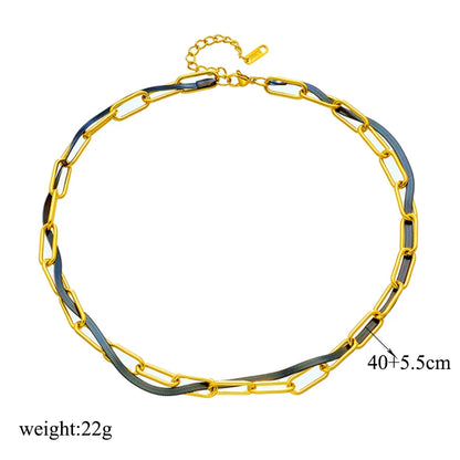 DIEYURO Collana con ciondolo occhi azzurri con serratura a forma di farfalla in acciaio inossidabile 316L per le donne Nuovi regali di gioielli con catena girocollo multistrato