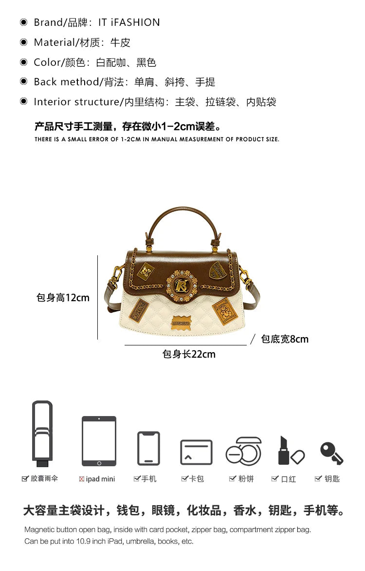 Borsa da donna designer brand handbag women's 2024 new spring/summer high-end texture single shoulder crossbody