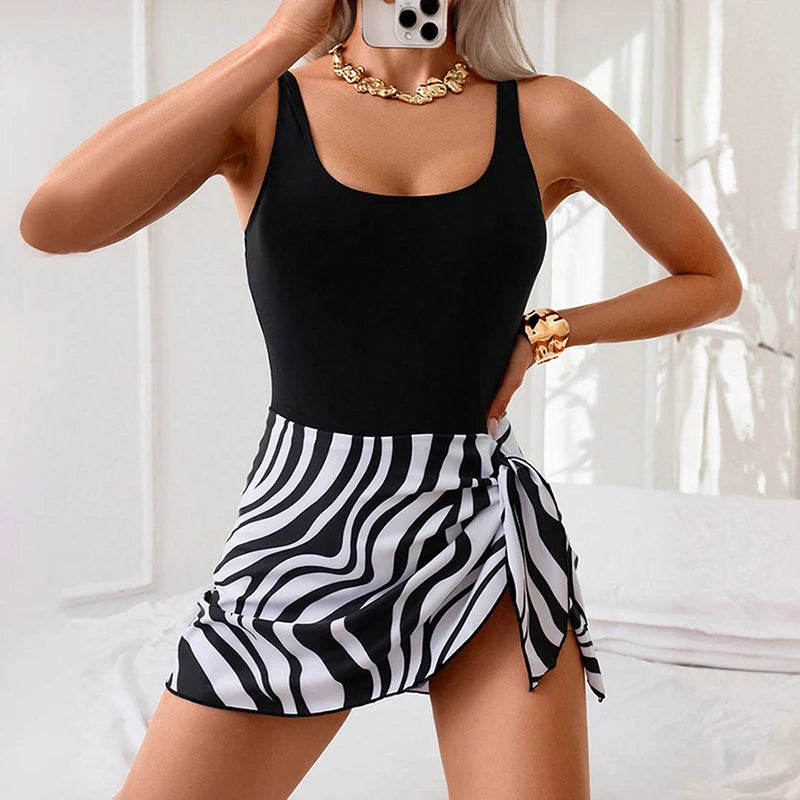 Women's High Waist Skirted One Piece Swimsuit Nylon Spandex Slimming Tummy Control with Padded Cups for Swimming Water Sports