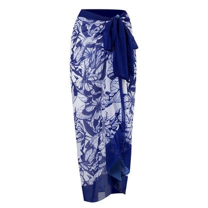 Nuovo Abito da Spiaggia Sexy con Stampa Retrò 2026, Copricostume Lungo, Gonna per Feste, Costume da Bagno, Abbigliamento da Spiaggia