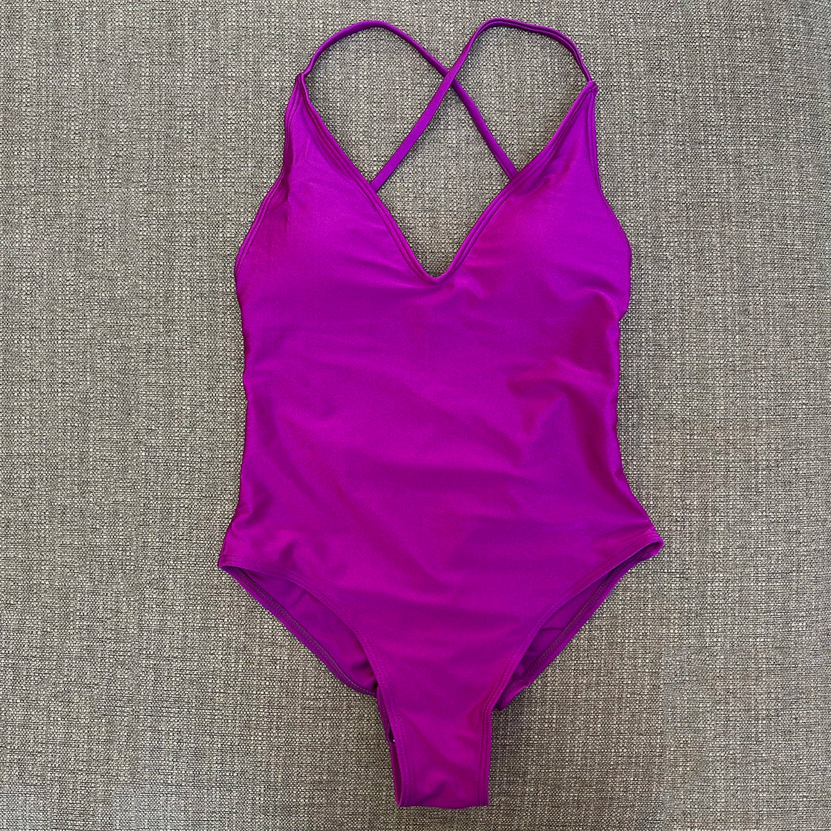 Sexy Padded One Piece Swimsuit Women Swimwear Solid Bathing Suit Monokini Swimming Suit Summer Beachwear maillot de bain femme
