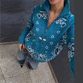 Cardigan da Donna in Maglia Stampata Casual, Maniche Lunghe, Cerniere, Colletto Alto, Tasche, Cappotti Autunno 2026, Abbigliamento Femminile Chic da Strada