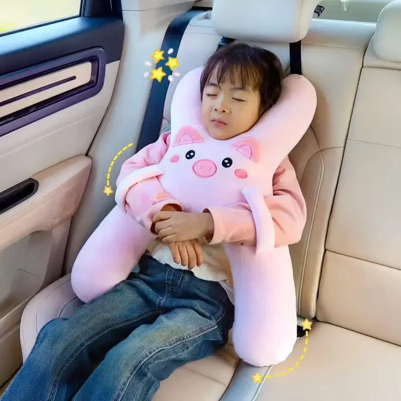 Cuscino per il collo dell'auto per bambini con cintura di sicurezza Aiuto per il sonno di sicurezza Previene la testa appoggiata Sedile posteriore Comfort per dormire durante un viaggio a lunga distanza